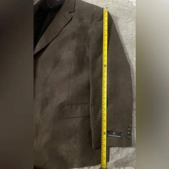 Jean Paul Germain 56R 2 Button Sport Coat Blazer Microfiber Sueded - Picture 12 of 13